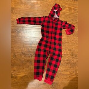 Red and Black Plaid Onesie